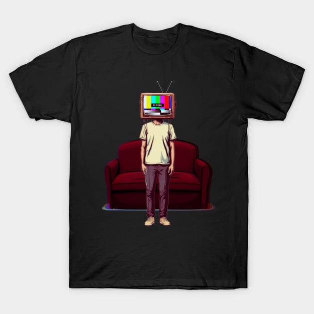 Tv Head T-Shirt by Trip Tank